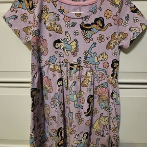 Pink Dress with Cartoon Characters